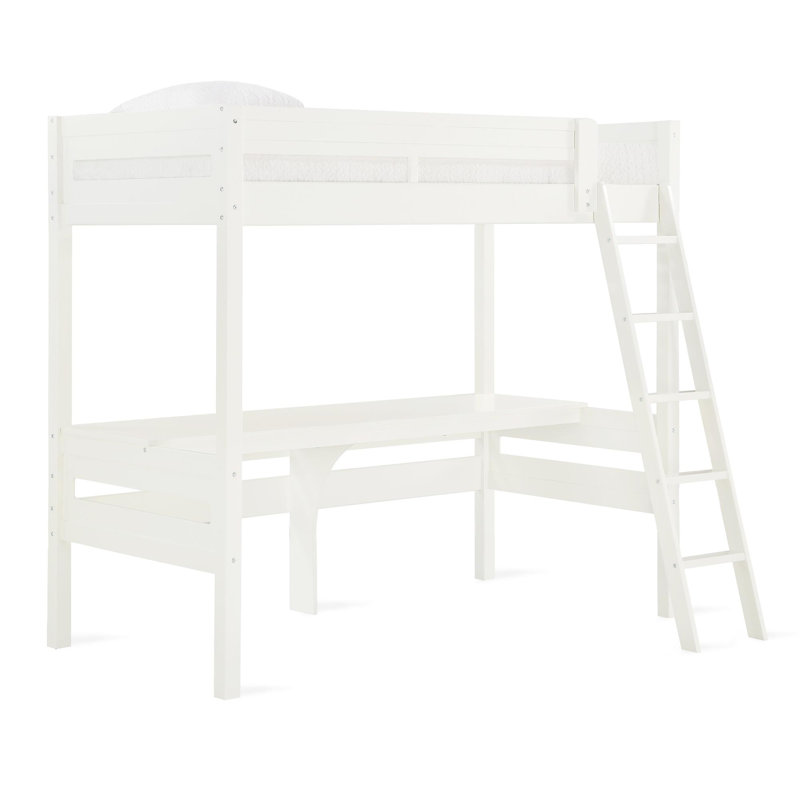 Isabelle & Max™ Everiz Twin Solid Wood Loft Bed Bed with BuiltinDesk